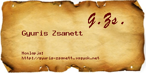 Gyuris Zsanett névjegykártya